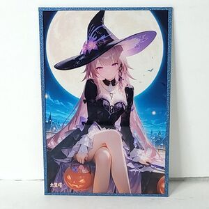 Herta Halloween Moonlight Witch Waifu Card Anime Girl Wall Art Oversize Board A5